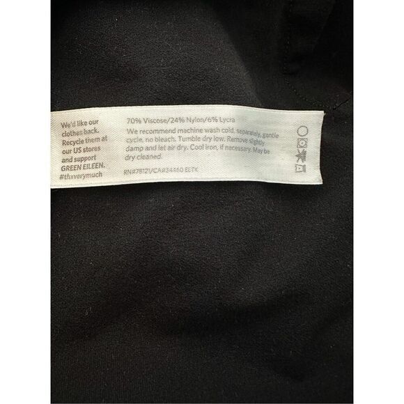 Eileen Fisher Systems women’s black stretch waist pants size S/P  #17-1773 - Picture 3 of 4